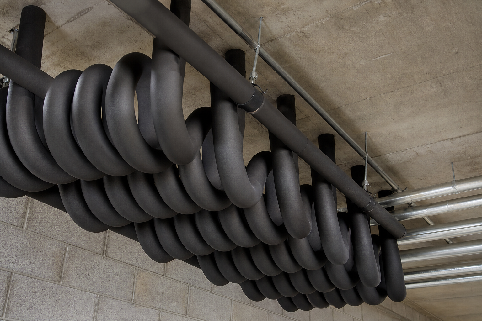 Elastomeric Pipe Insulation Coils: Class O Installation