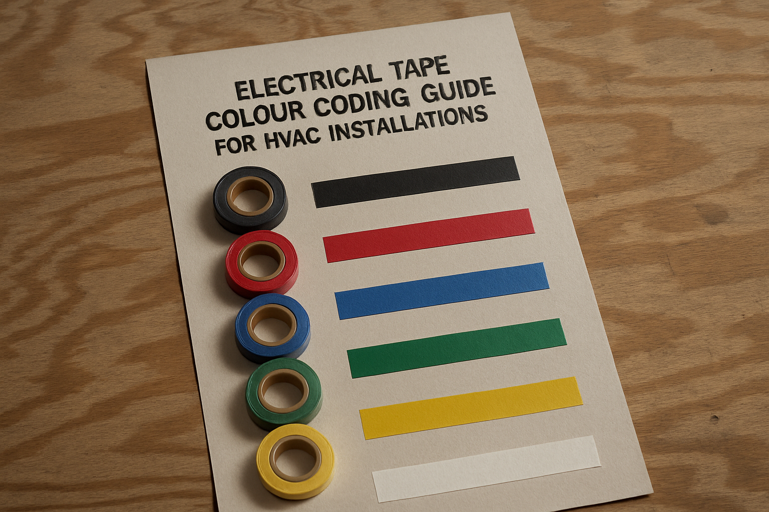 Electrical Tape Colour Coding Guide for HVAC Installations