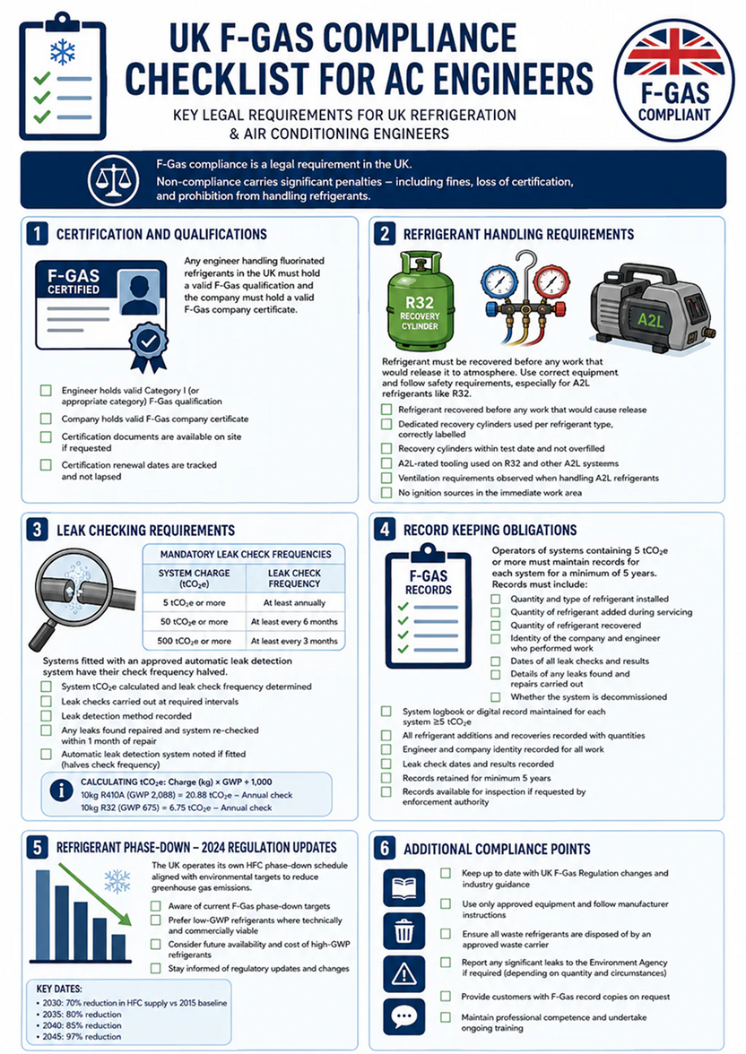 Gas Detection Checklist.pdf F-Gas Compliance Checklist for AC Engineers | UK 2024 Guide ...