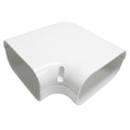100mm 90 Degree Flat Bend Slimduct Trunking White