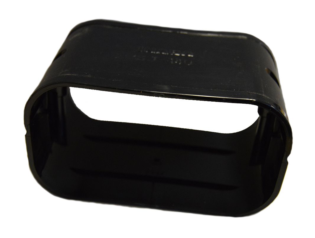 100mm Connection Piece Slimduct Trunking Black