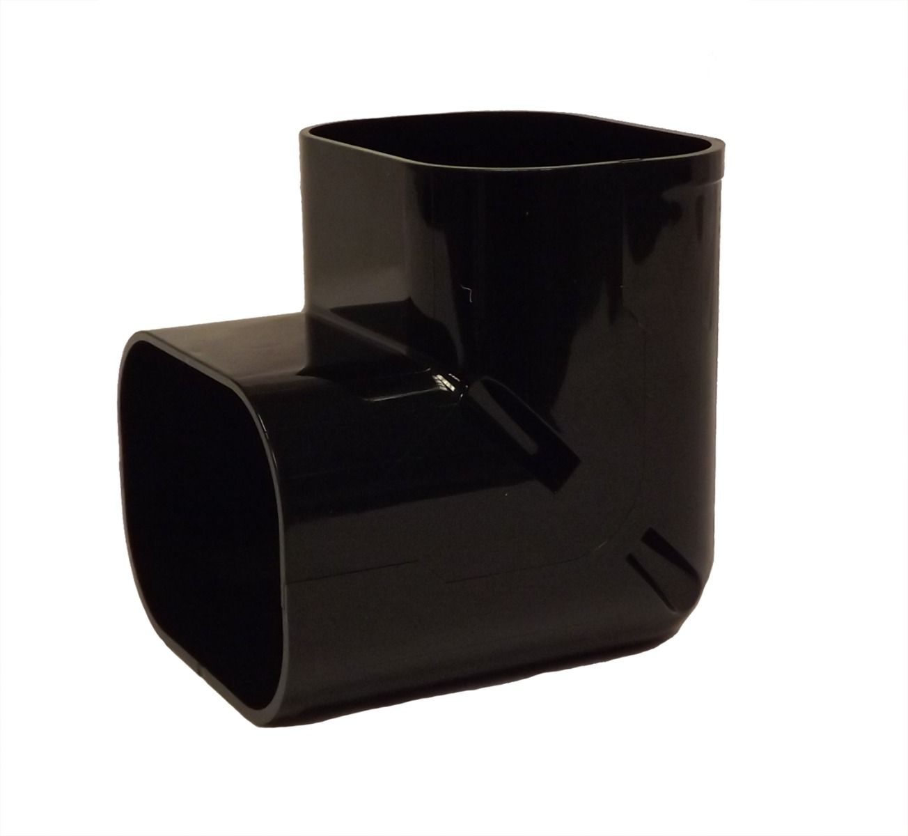 100mm Internal Elbow Slimduct Trunking Black