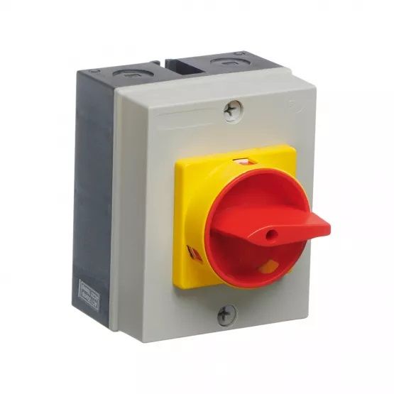 20 Amp Isolator Switch 4 Pole Rotary EN 60947 Compliant IP65 20mm Knock out