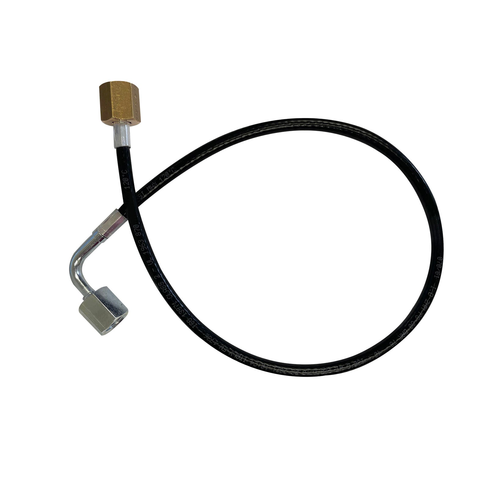 44124-ST — Capillary Hose Assembly 12" Straight x 90° 2mm - MastercoolTools.com 