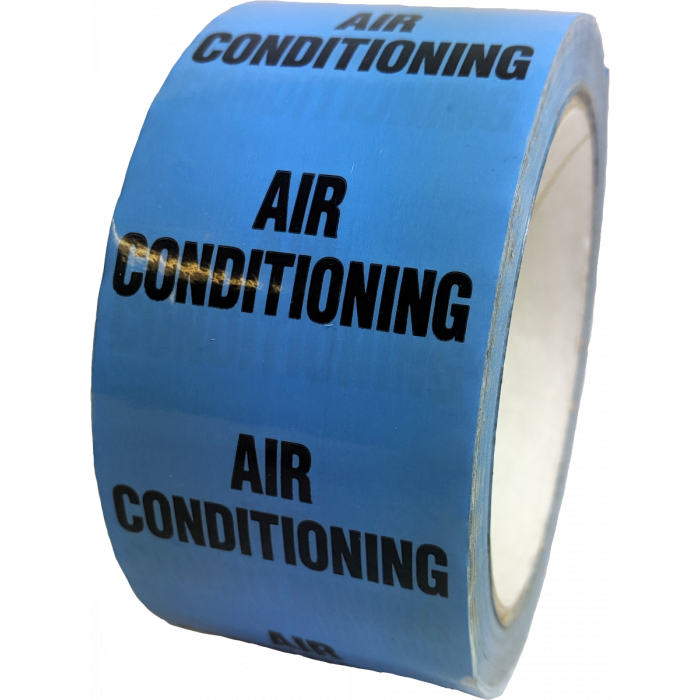 50mm Air Conditioning Pipe ID Tape - HVAC Labeling UK