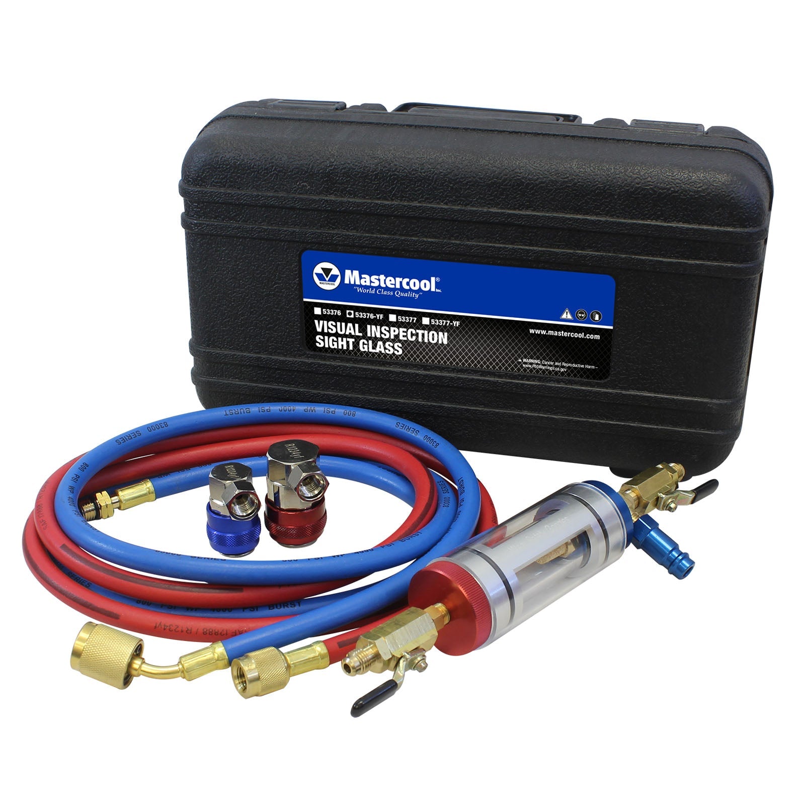 Mastercool 53376-YF — R1234yf Visual Inspection Sight Glass with Quick Couplers (Economy) - MastercoolTools.com 