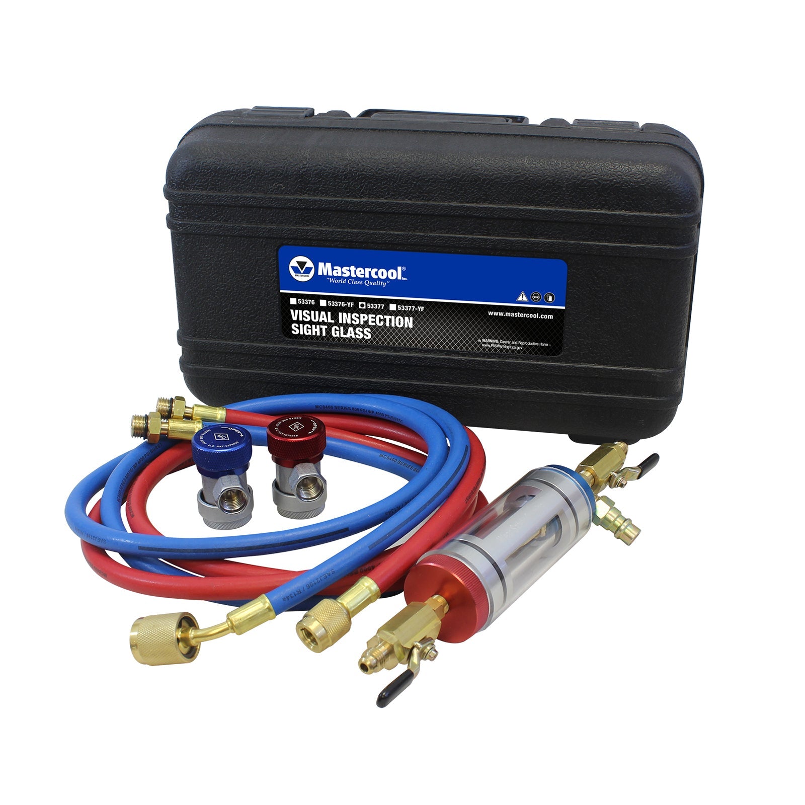 Mastercool 53377-YF — R1234yf Visual Inspection Sight Glass with Manual Couplers - MastercoolTools.com 