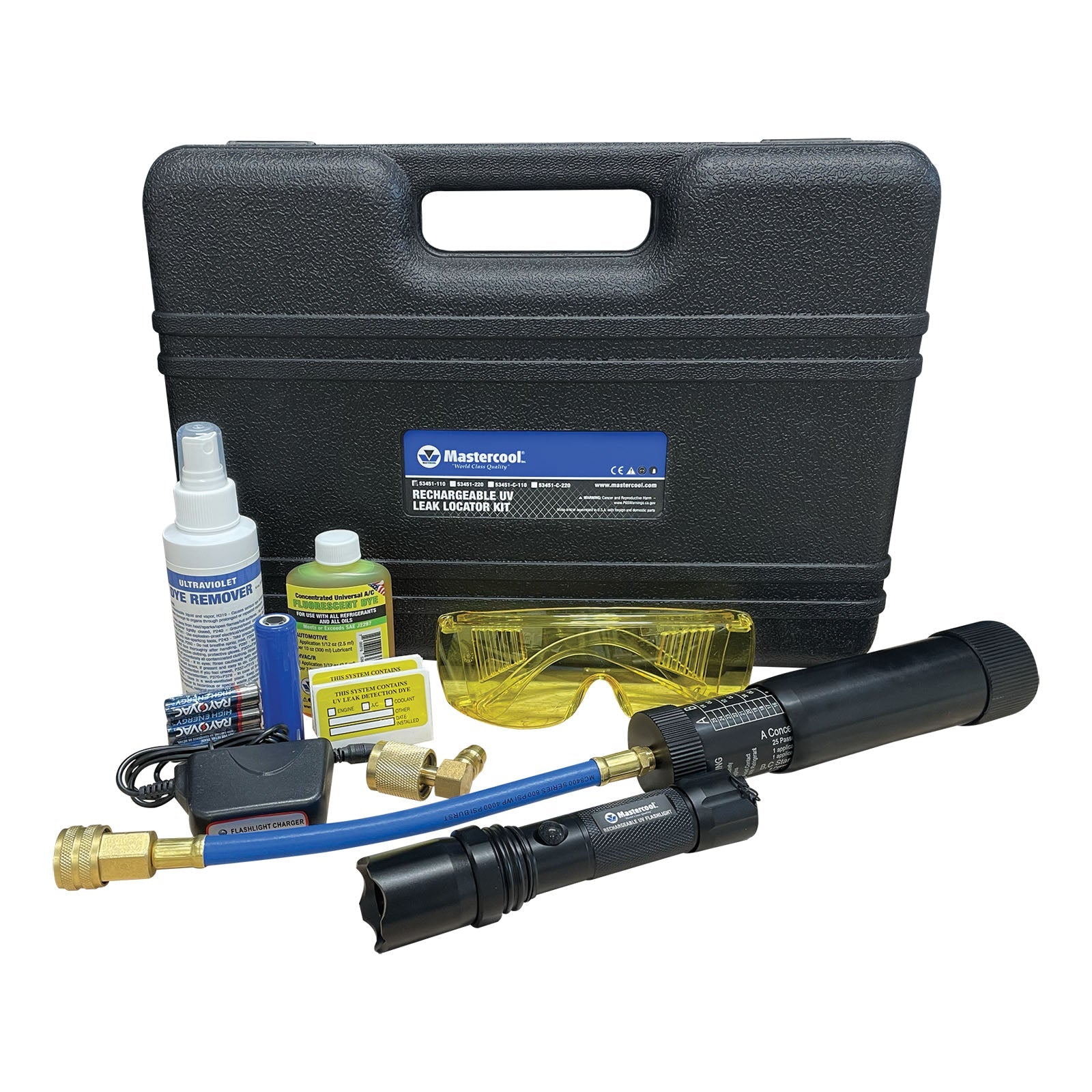 Mastercool 53451-110 — Rechargeable UV Leak Locator Kit 110V - MastercoolTools.com 