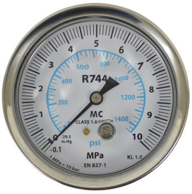 Mastercool 55102-1400 R744 CO2 Low Pressure Gauge 70mm Oil Filled - MastercoolTools.com 