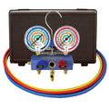 Mastercool 57236-MB-E — 2-Valve Manifold R134a 80mm 90cm End Valves - MastercoolTools.com 