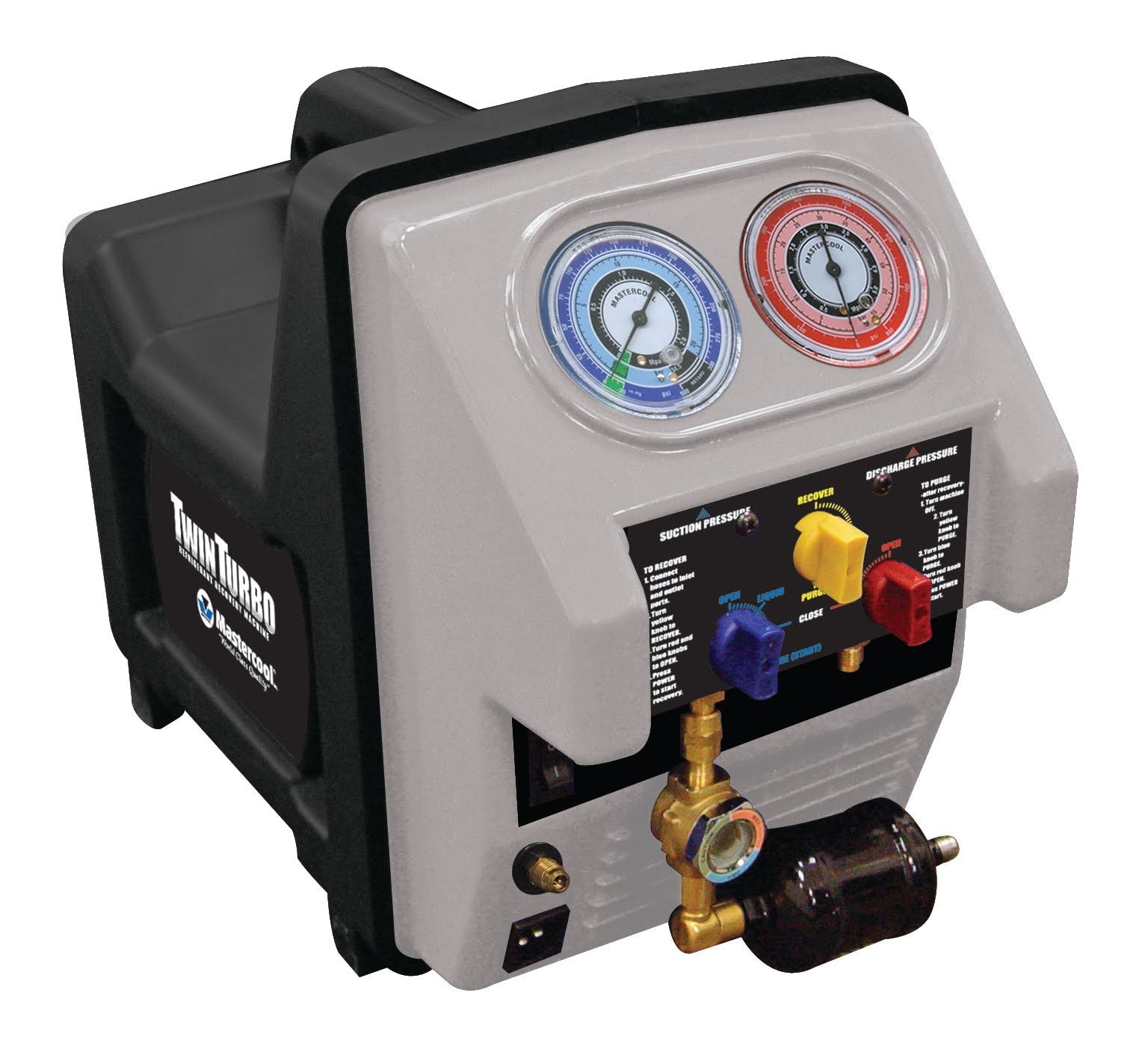 Mastercool 69350-2V-UK — TWIN TURBO Dual Voltage Recovery unit - UK - MastercoolTools.com 