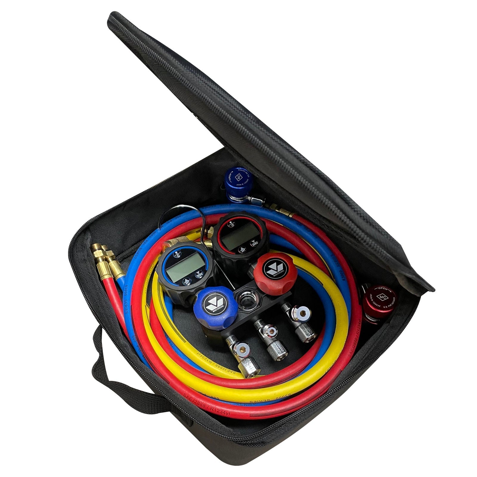 Mastercool 82172 — Black Series R1234yf Digital MINIFOLD 182cm - MastercoolTools.com 