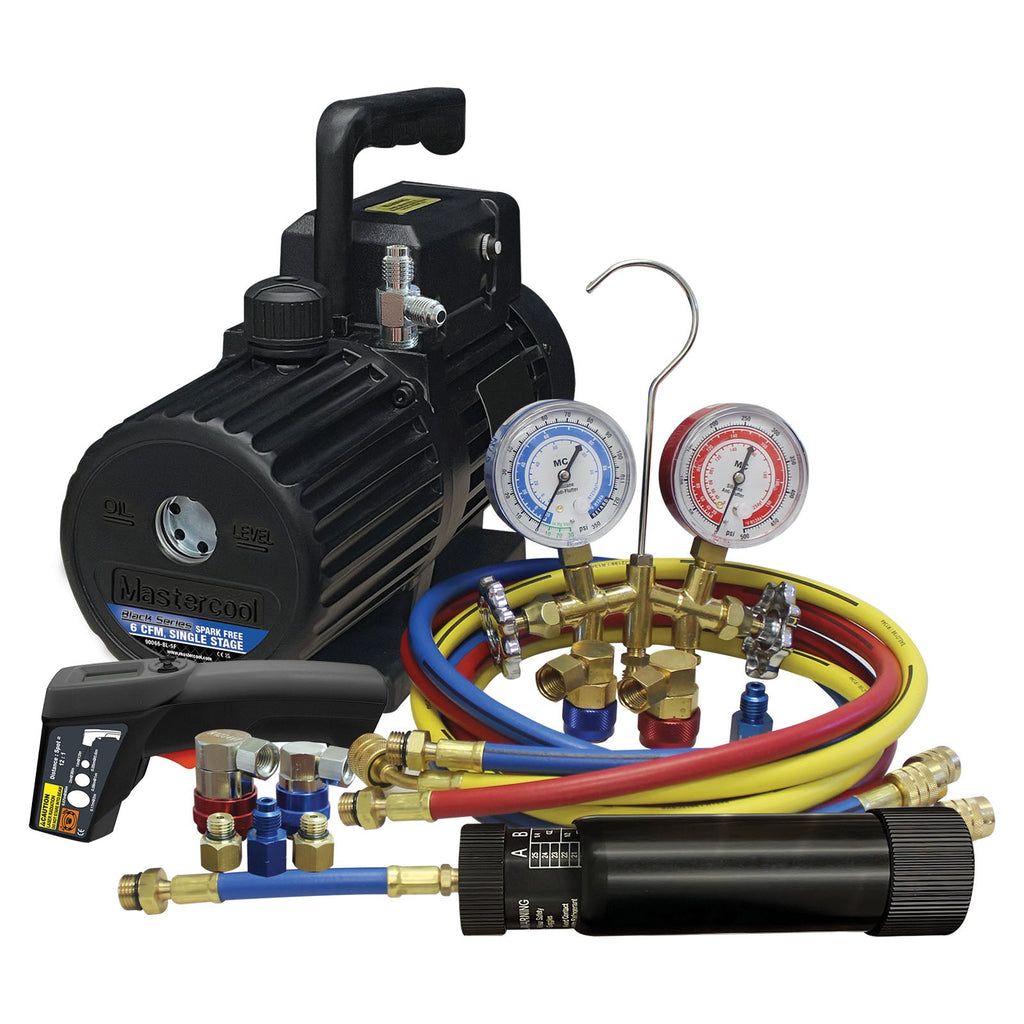 Mastercool 90066-SF Dual R134a/R1234yf Evacuation Charging Combo Kit - MastercoolTools.com 