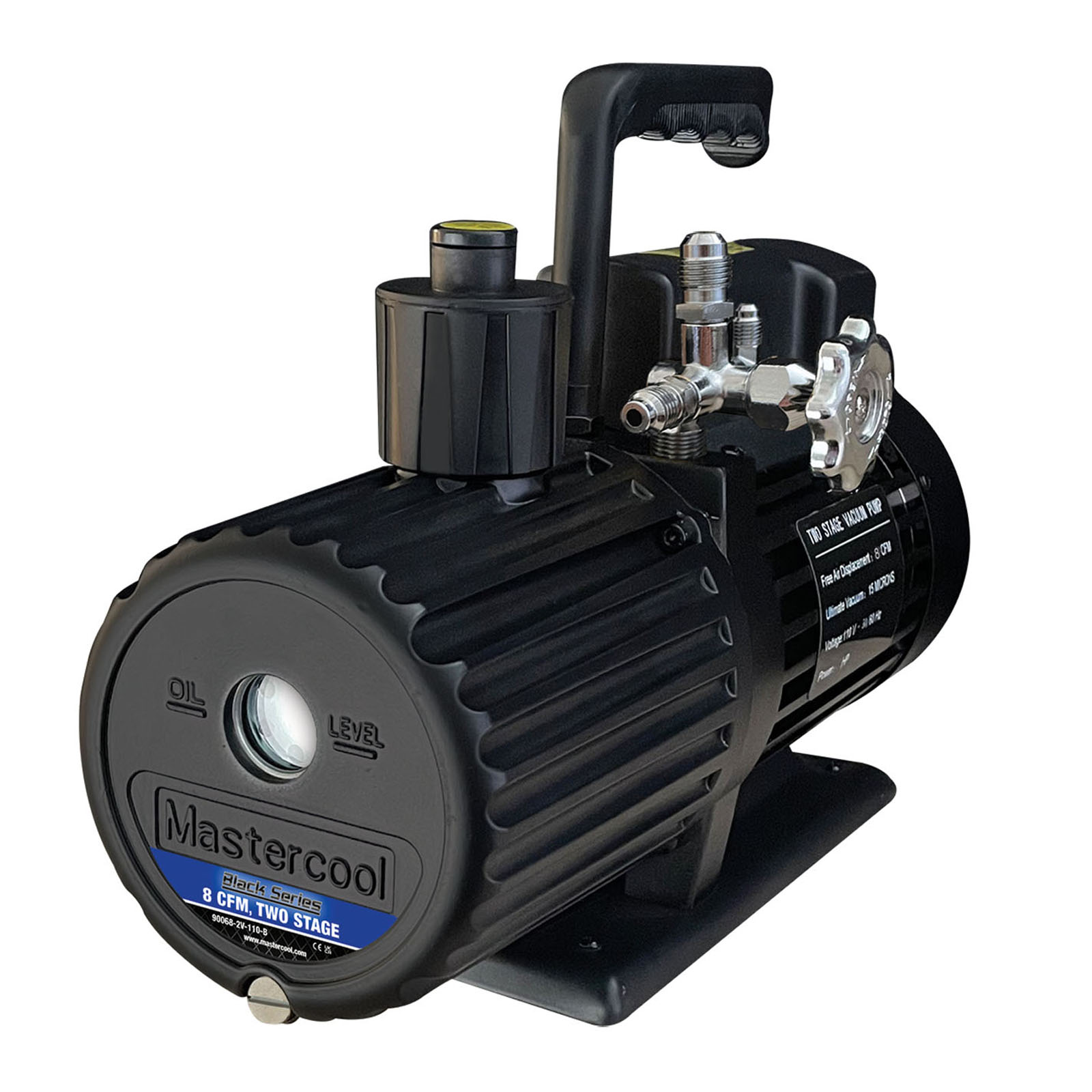 Mastercool 90068-2V-220-BL Black Series 8 CFM Vacuum Pump 2-Stage - MastercoolTools.com 