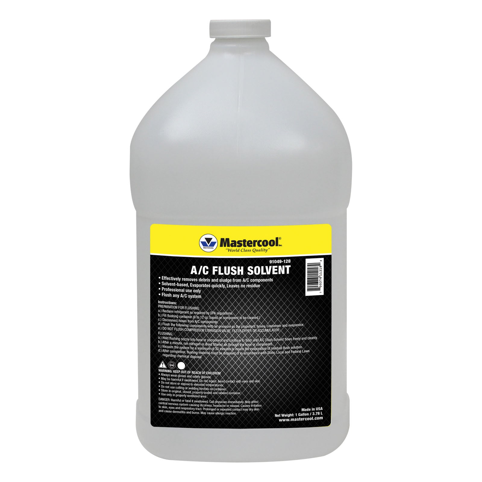 Mastercool 91049-128 — 3,79 lit/1gallon Flush Solvent Can - MastercoolTools.com 