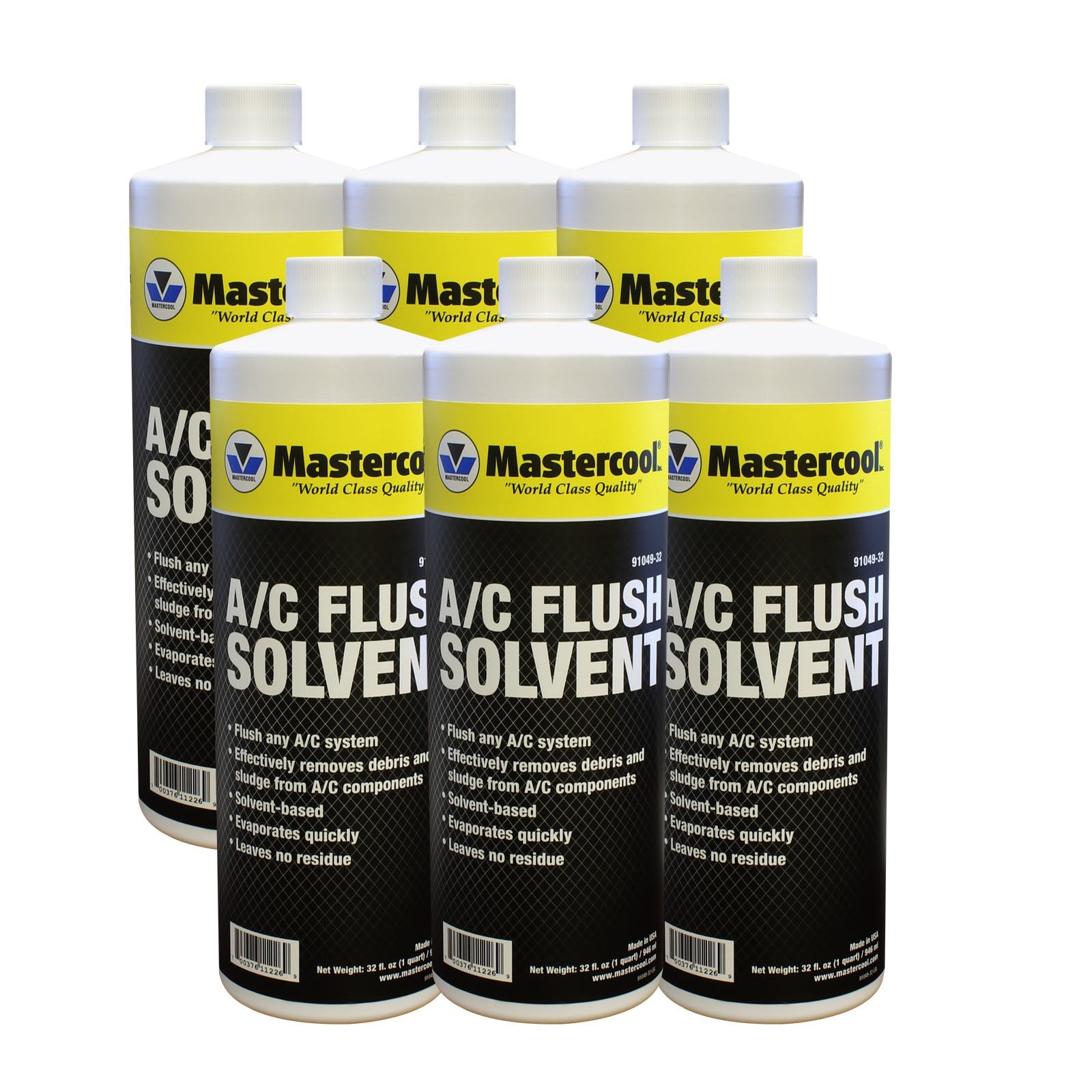 Mastercool 91049-32-6 — 6 Pack 960 ml/32oz Flush Solvent can - MastercoolTools.com 