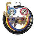 Mastercool 96272-MRB-E — Manifold 4W - 80 - 3-180cm hoses + 1 x 3/8" - MastercoolTools.com 