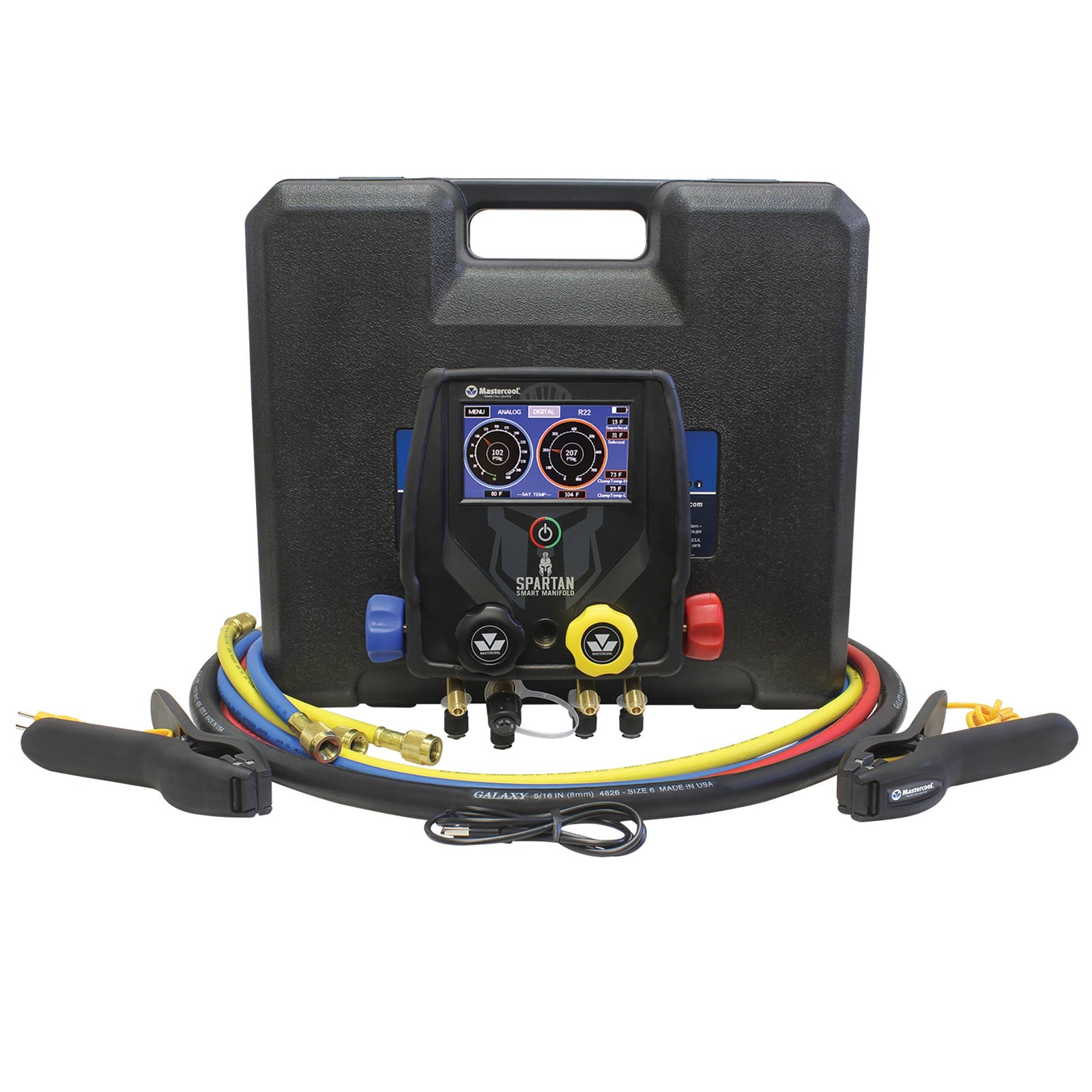 Mastercool 99947-BT-2 — SPARTAN Dig. 4W manifold, 3-180, 2 temp.clamps - MastercoolTools.com 