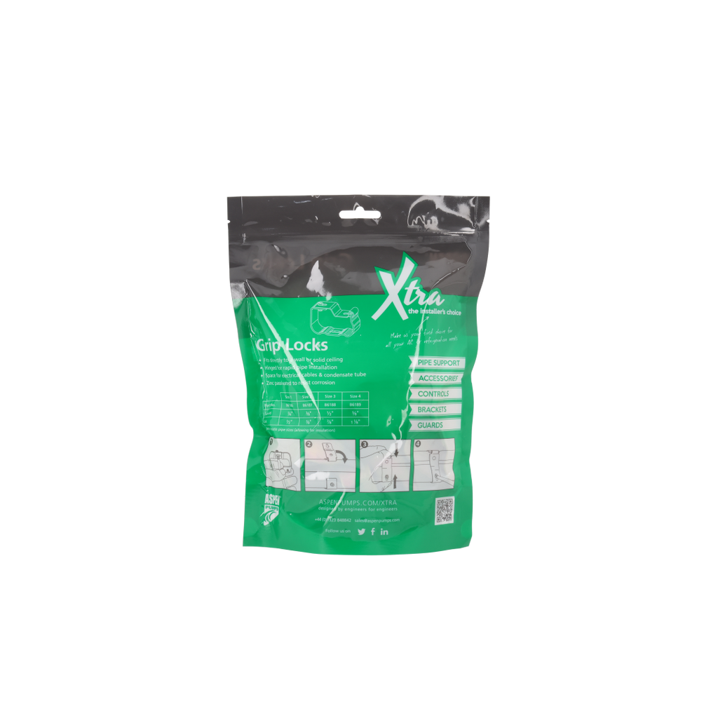 Aspen Griplock Size 1 – Pipe Clip Bag of 10 (B6186/10)