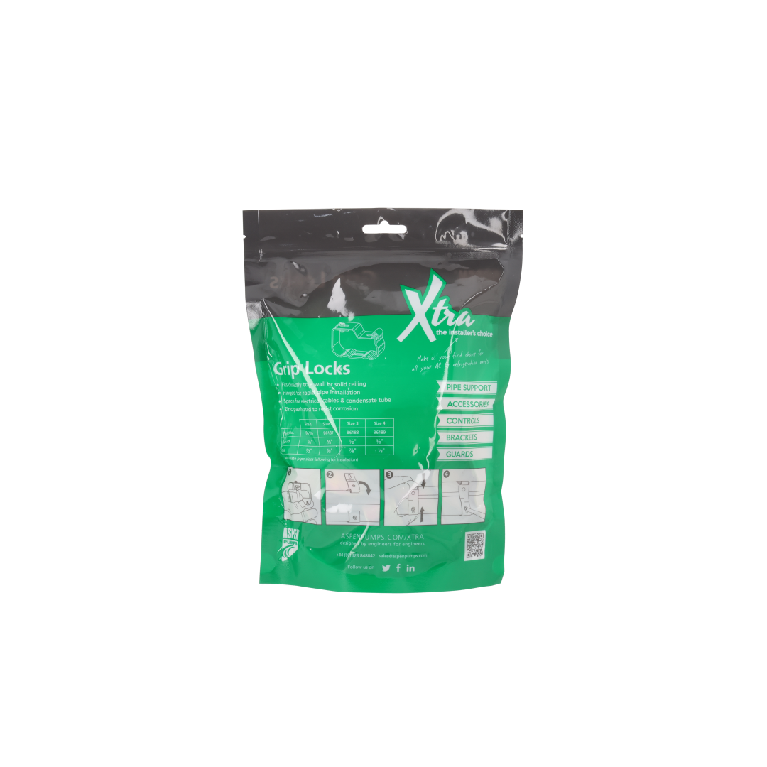 Aspen Griplock Size 1 – Pipe Clip Bag of 10 (B6186/10)