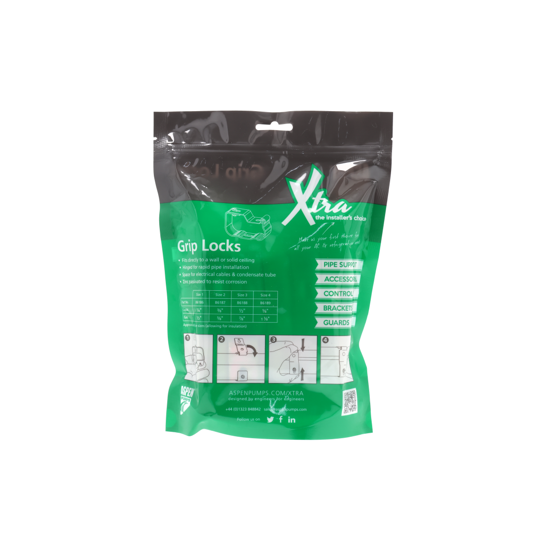 Aspen Griplock Size 2 – Pipe Clip Bag of 10 (B6187/10)