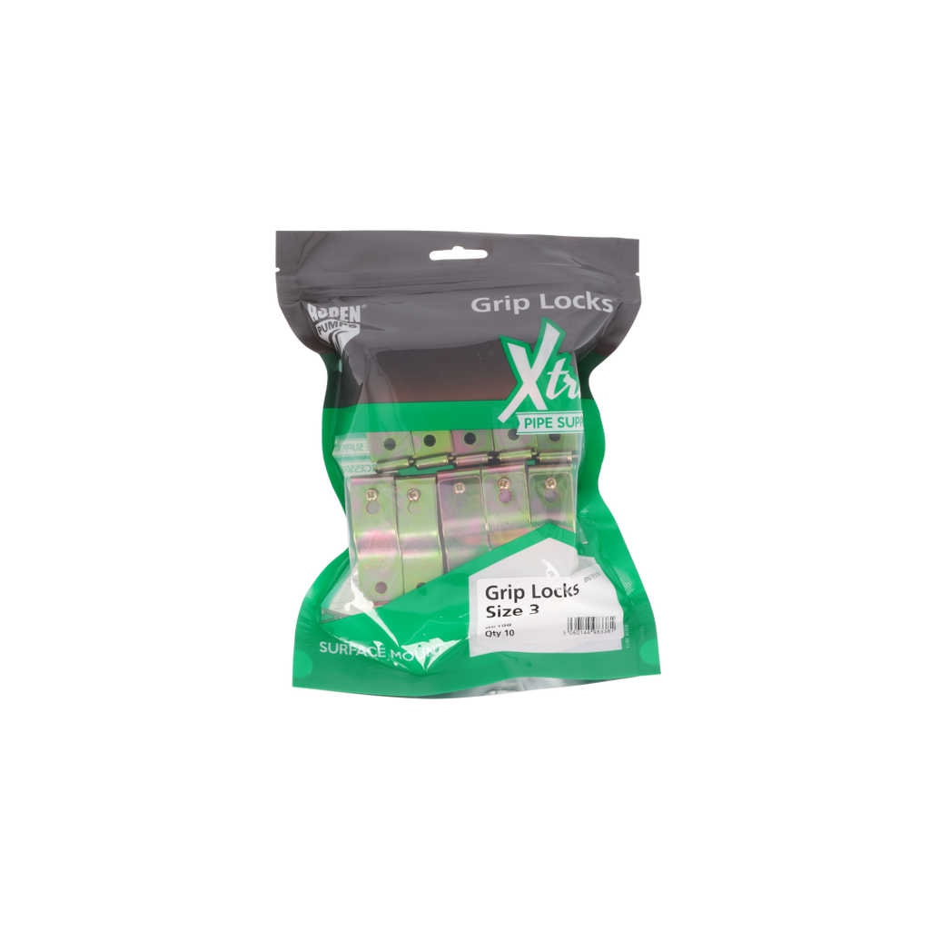 Aspen Griplock Size 3 – Pipe Clip Bag of 10 (B6188/10)
