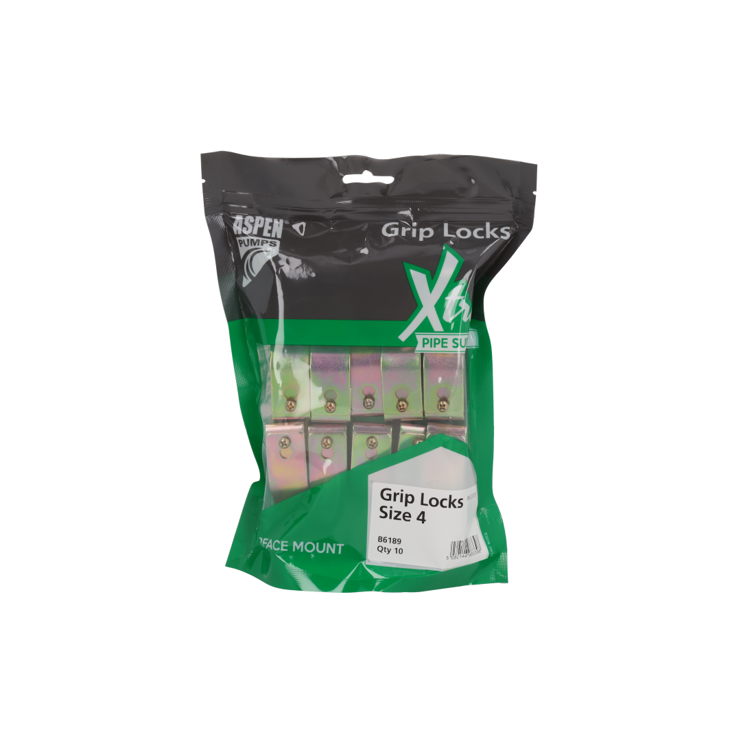 Aspen Griplock Size 4 – Pipe Clip Bag of 10 (B6189/10)