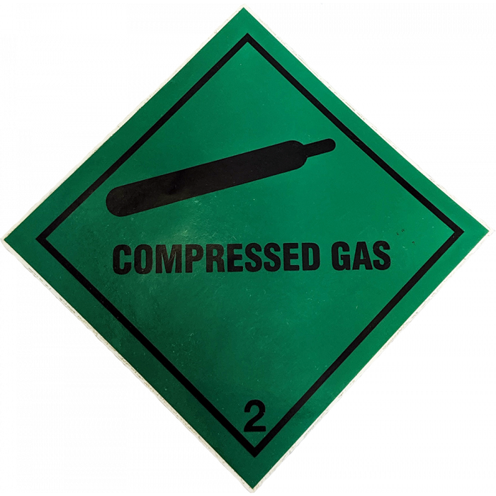BOC Green Compressed Gas Sticker