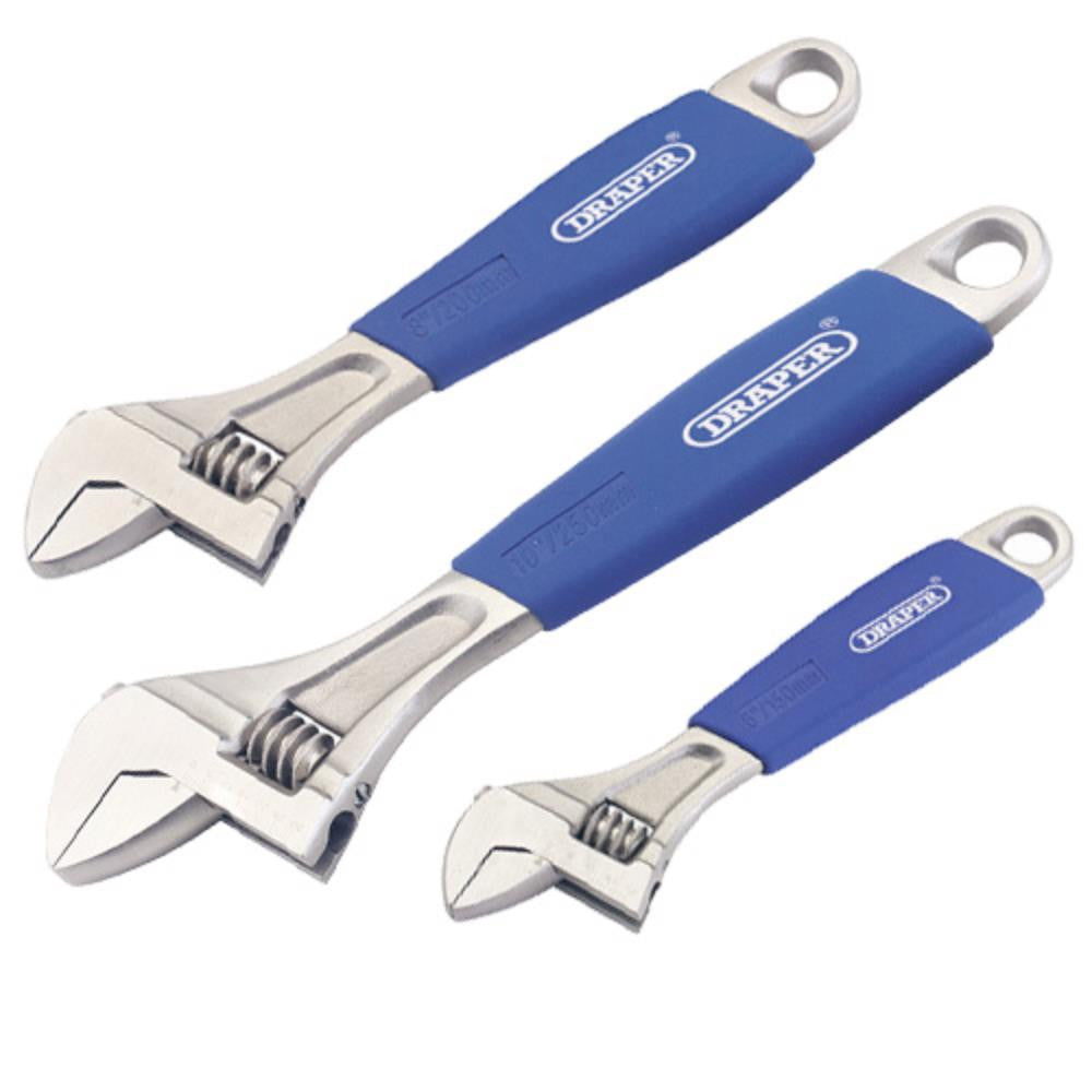 Draper 88598 Crescent-Type Adjustable Wrench Set – 3 Piece