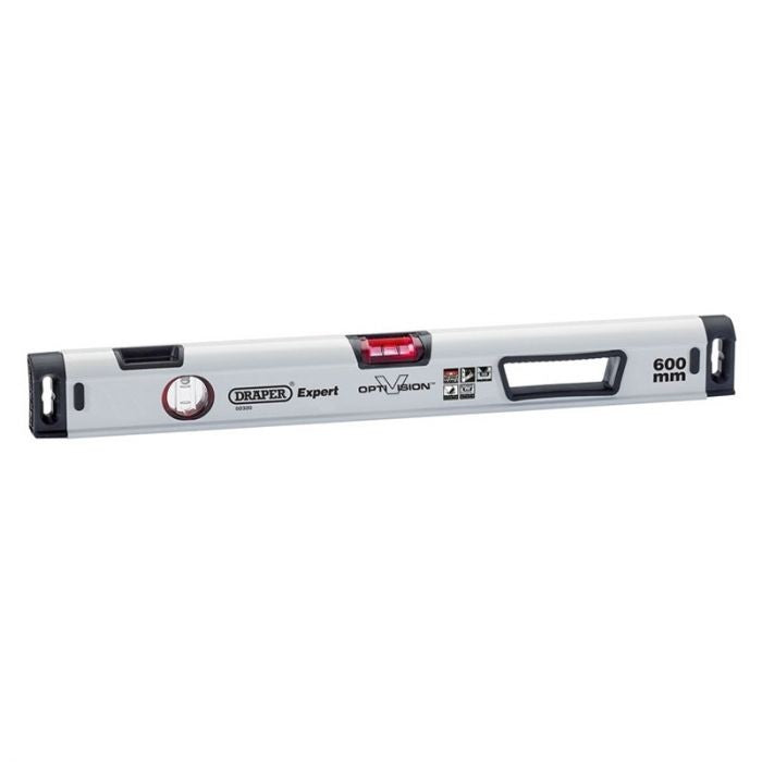 Draper 02320 600mm Opti-Vision Box Section Ergo Grip Level With Dual Vial