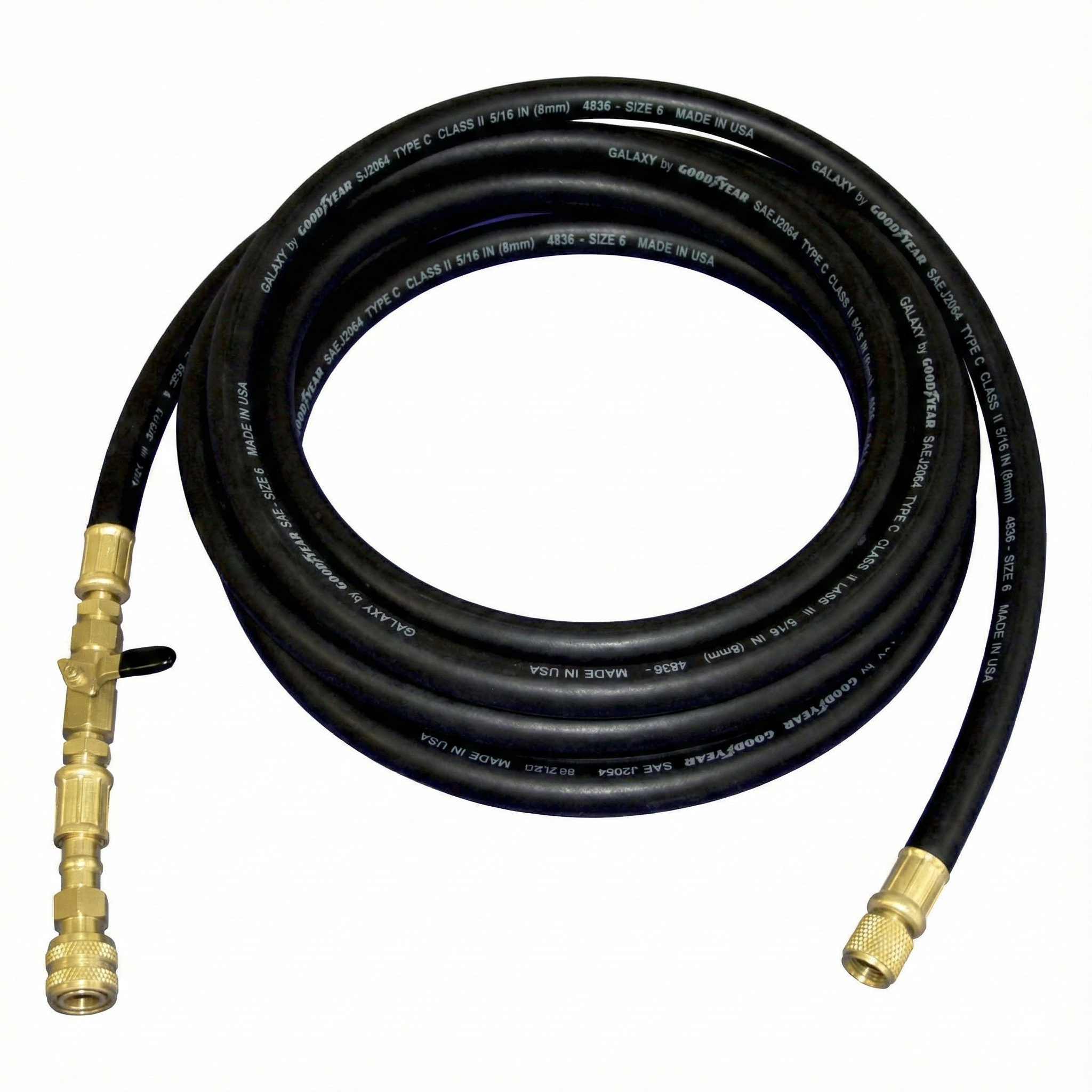 Mastercool 94260 — 3/8" SAE Black Vacuum Hose 60" Ball Valve - MastercoolTools.com 
