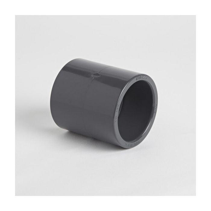 Grey Pvcu 3/4 Inch Pressure Pipe Straight Coupler (25)