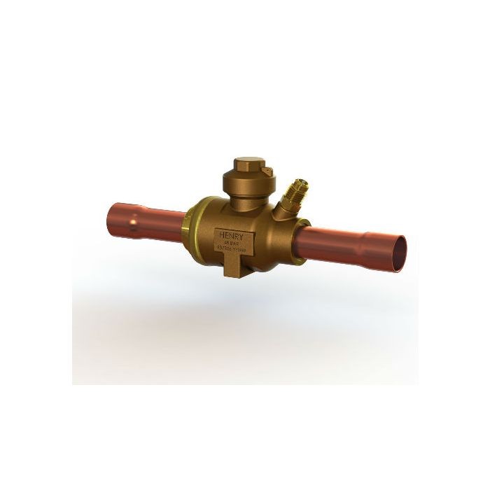 Henry 937205 5/8" Ball Valve with Schrader Valve for Refrigeration & Air Cond...