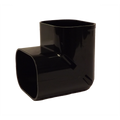 Inaba Denko Slim Duct 75mm Internal Elbow Black