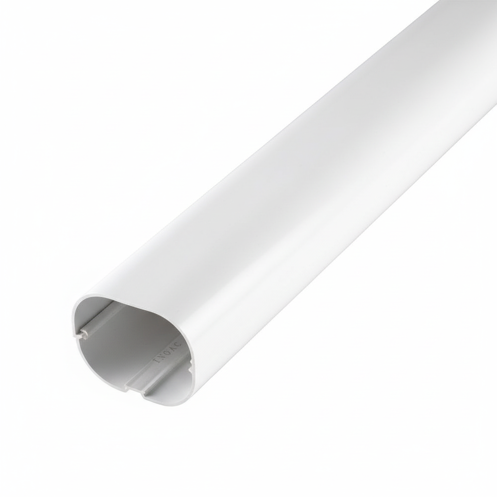 Inoac CD-100 White Plastic Pipe Trunking 100mm x 2m (Box of 5)