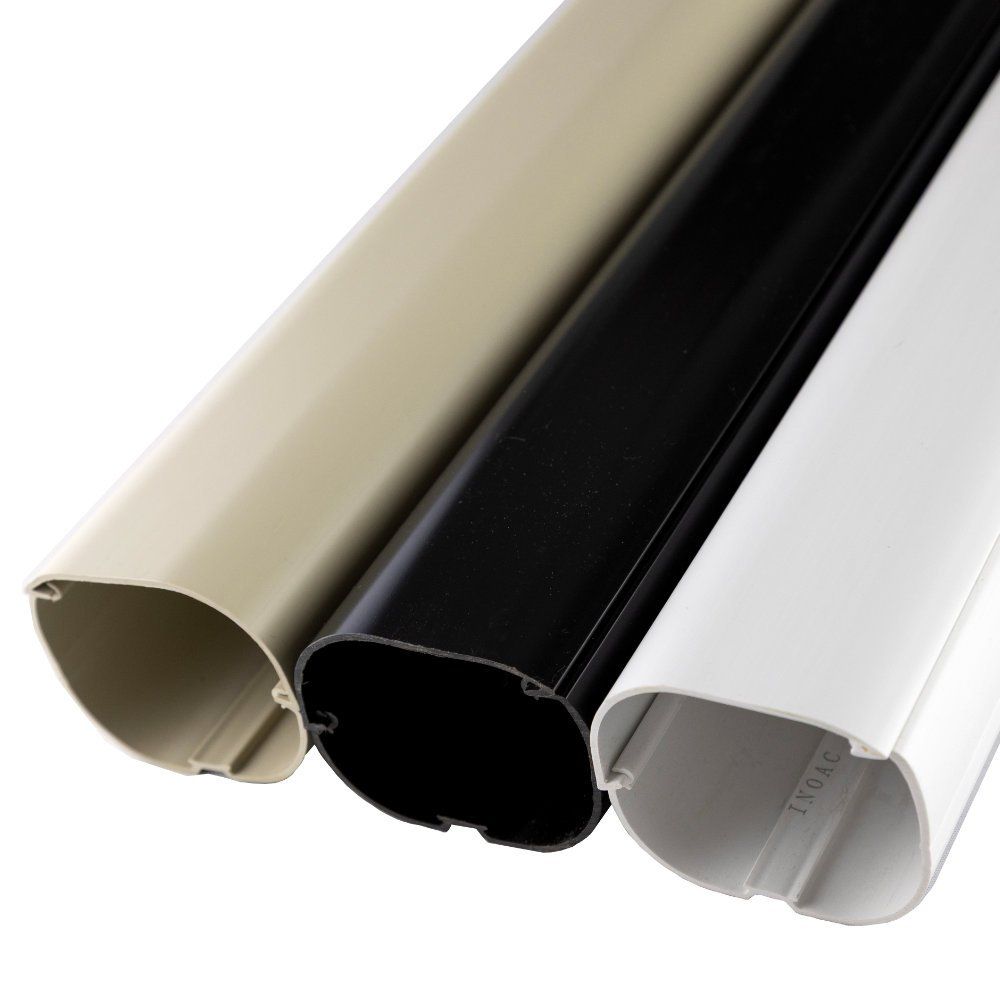 Inoac CD-60 Ivory Plastic Pipe Trunking 60mm x 60mm x 2m (Box of 5)