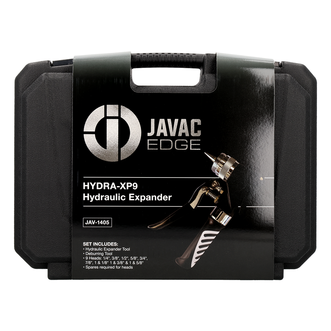 Javac Edge HYDRA-XP9 Imperial Hydraulic Tube Expander Set – JAV-1405 | 9 Sizes 1/4–1-5/8"