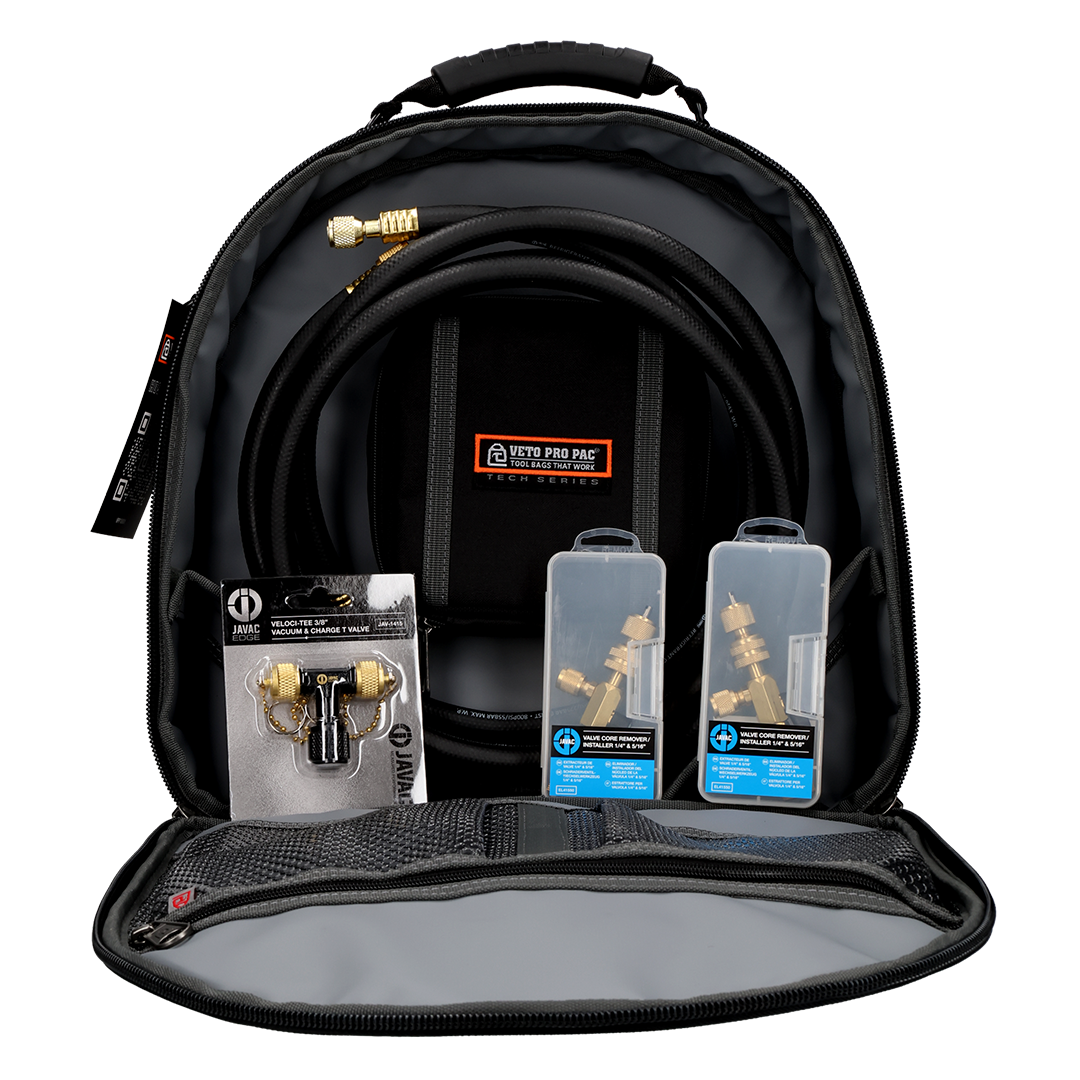 Javac JAV-1422 TurboFlow Vacuum & Charging Kit with Veto Pro Pac Hose Hauler Bag