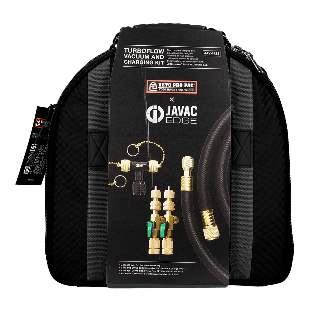 Javac JAV-1422 TurboFlow Vacuum & Charging Kit with Veto Pro Pac Hose Hauler Bag