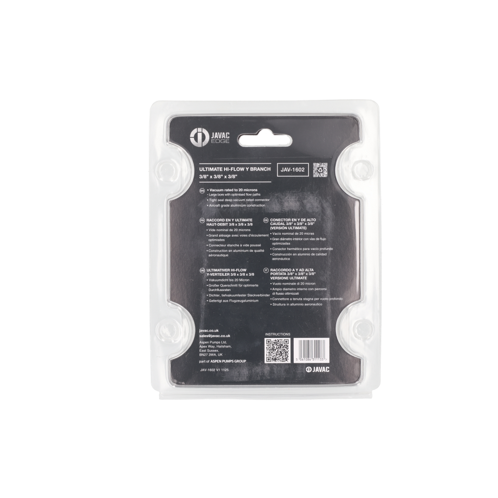 Javac EDGE Ultimate Hi-Flow Y Branch 3/8 x 3/8 x 3/8