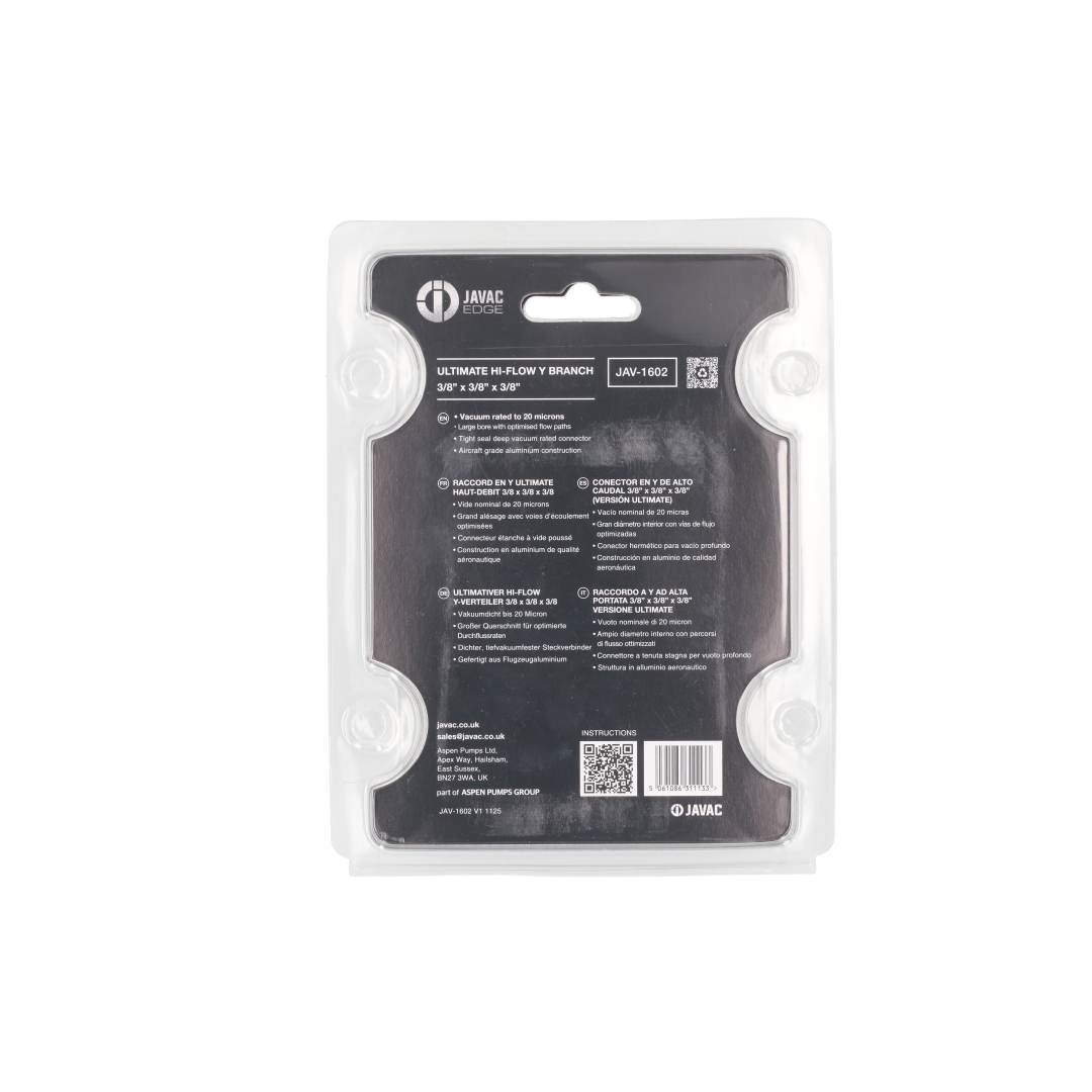 Javac EDGE Ultimate Hi-Flow Y Branch 3/8 x 3/8 x 3/8