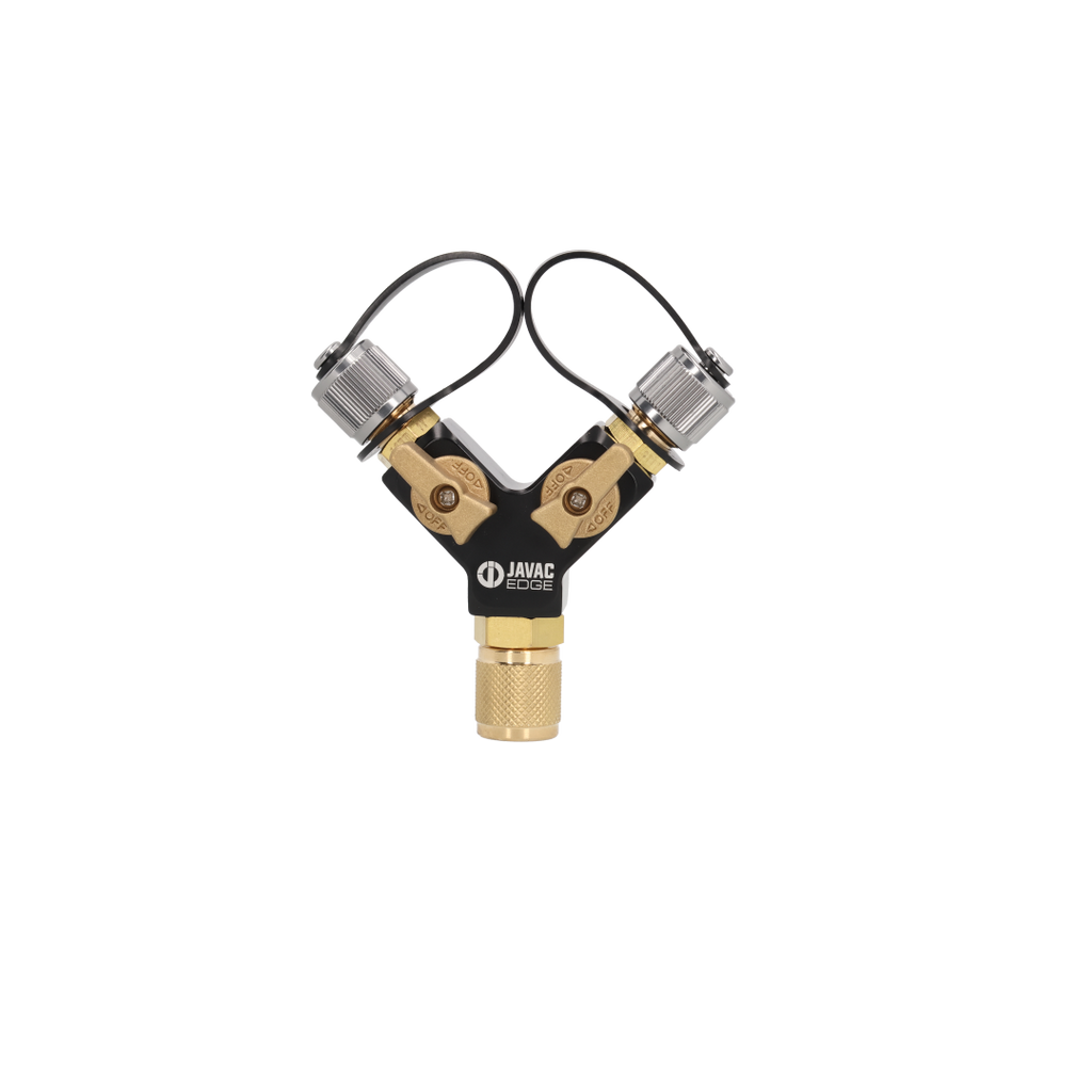Javac EDGE Bi-Valve Hi-Flow Y Branch 3/8 x 3/8 x 3/8