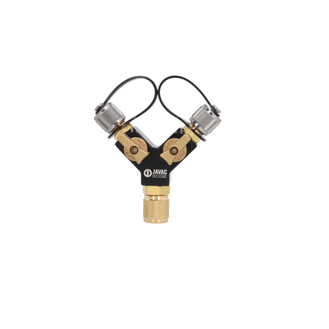 Javac EDGE Bi-Valve Hi-Flow Y Branch 3/8 x 3/8 x 3/8