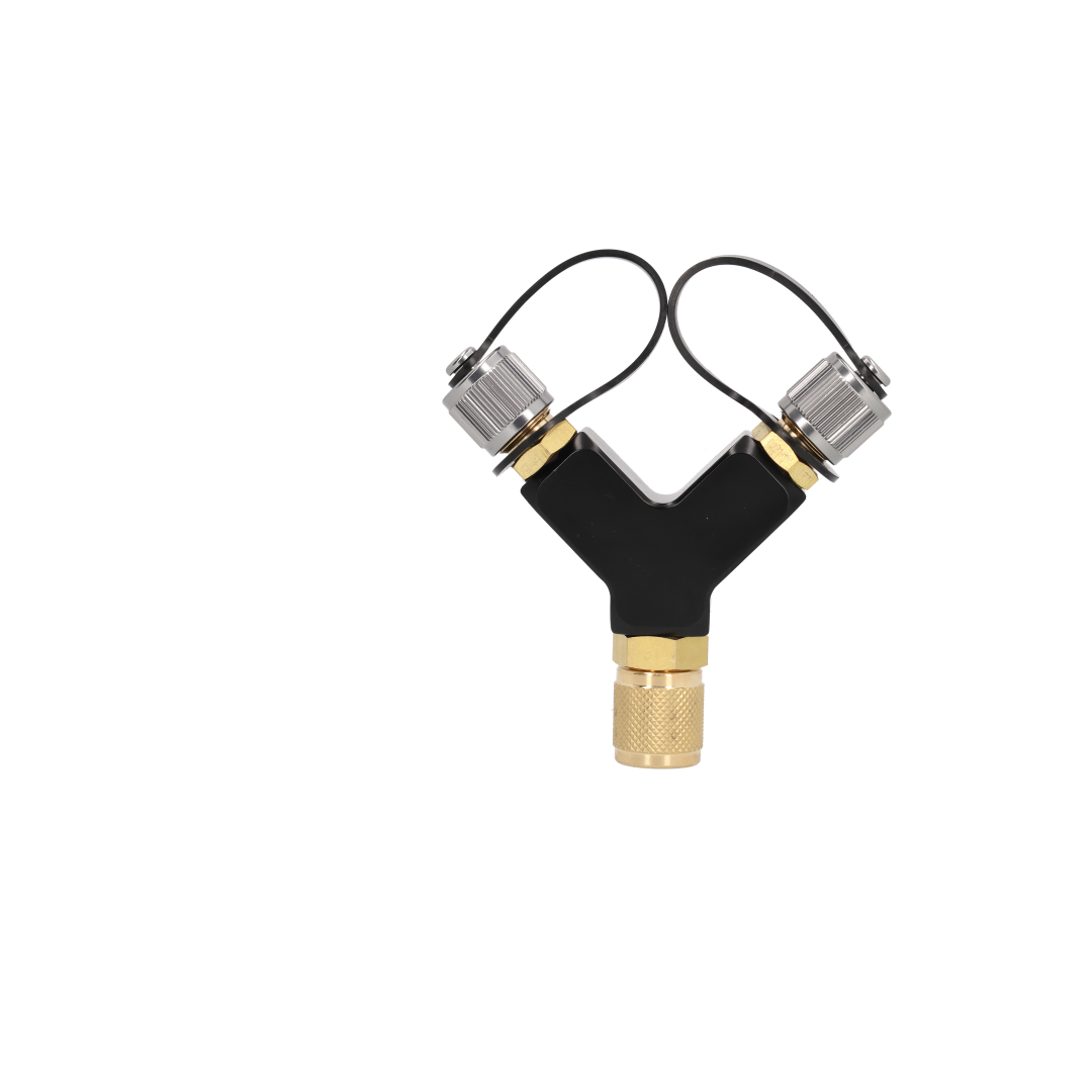 Javac EDGE Bi-Valve Hi-Flow Y Branch 3/8 x 3/8 x 3/8