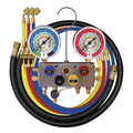Mastercool 96272-MB-E 4-Way Ball Valve Manifold Gauge Set R134a R22