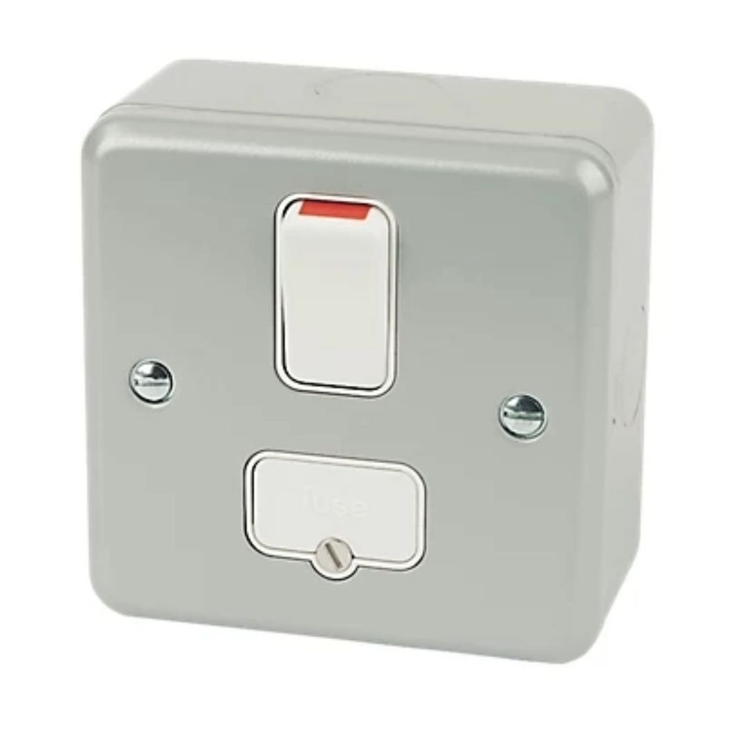 Metal Clad 13 Amp Switched Spur Switch for Air Conditioning UK