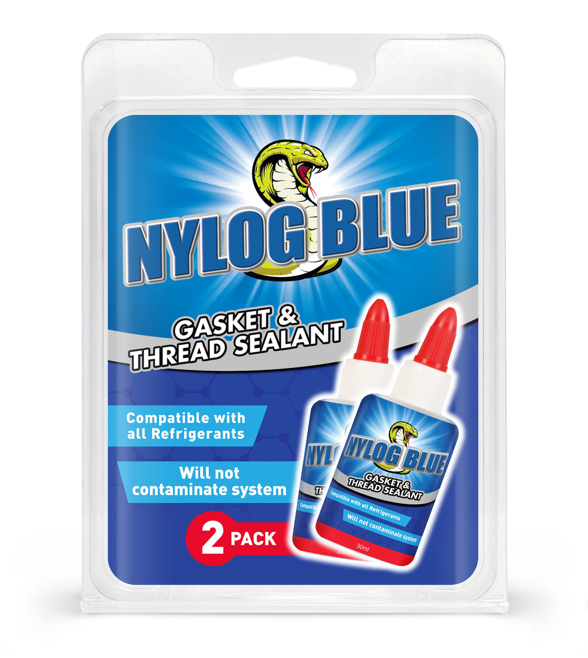 Refrigeration Technologies Nylog Blue RT201BP Gasket & Thread Sealant | 2 x 30ml