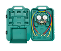 Refco 2-Way Manifold Set R22 R407C R410A with 5 Hoses — Q196