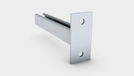 Cantilever Arm Bracket 600mm Two Hole Steel