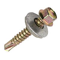 Tek Screw 5.5x38 Self Tap Self Drill Screw + 16mm Washer Pack of 100